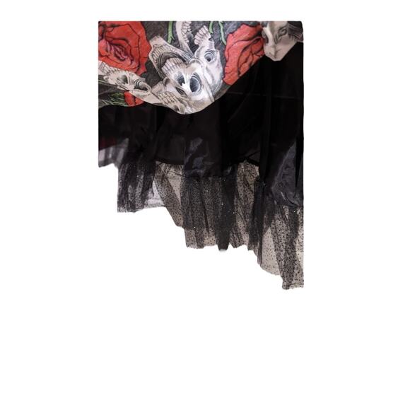 Lip Service sugar skull dia Skull & Rose dress Goth & Punk dress size XS - Picture 12 of 15